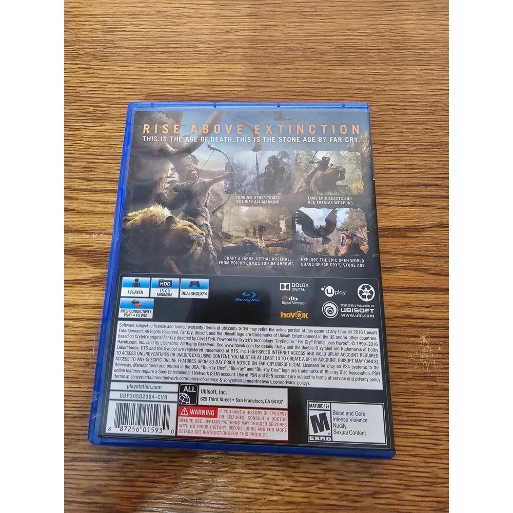 Far Cry Primal‎ PlayStation 4 PS4 Video Game Disc Case